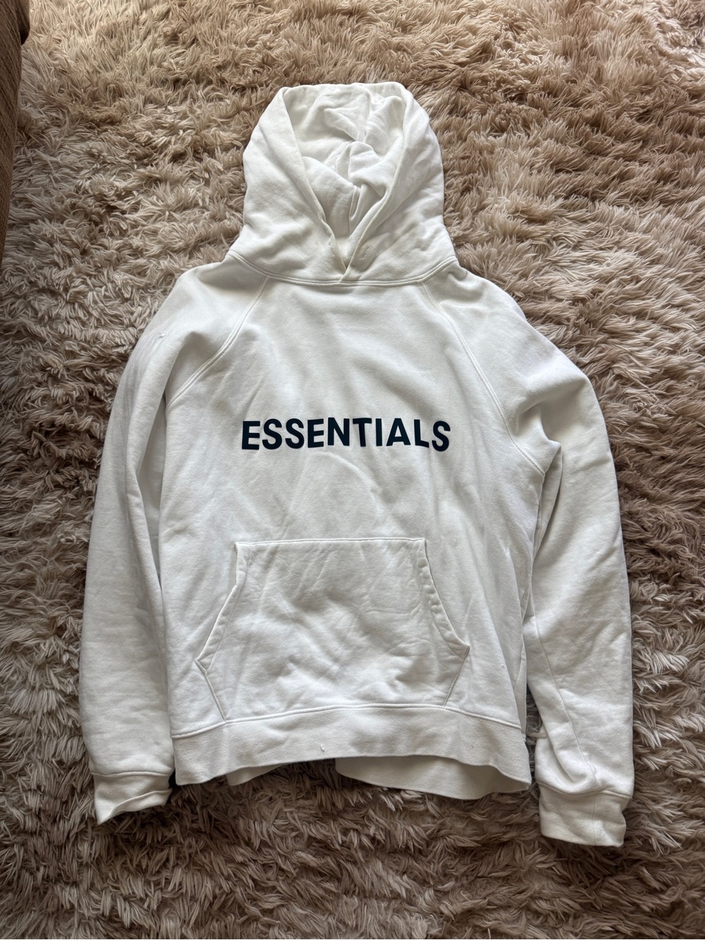 Fear of God ESSENTIALS Cream/White Pullover Hoodie